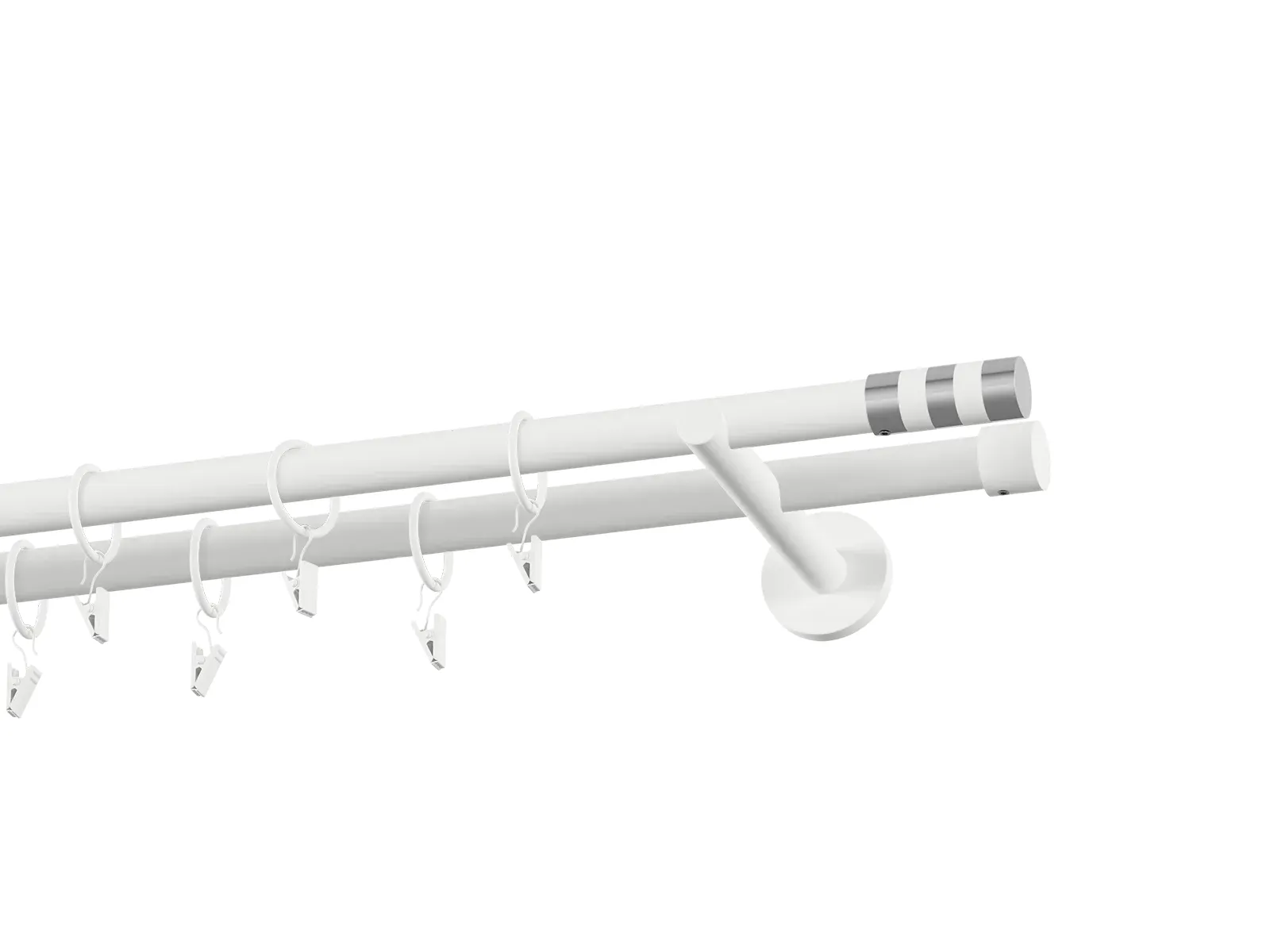 Garniža 19x19mm obyčajná tyč - 2rady - VALEC - biela