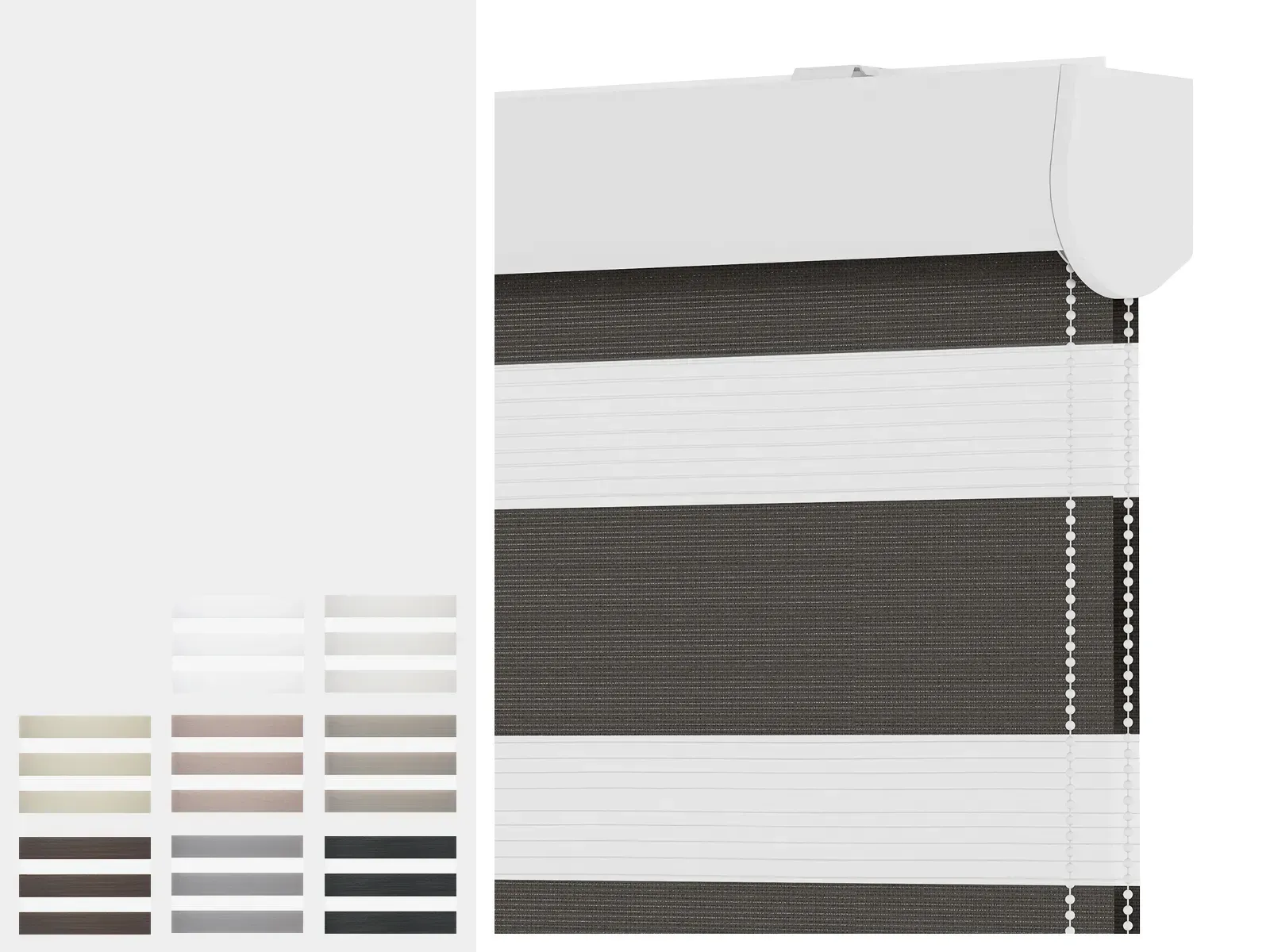 Roleta NOBLE - deň a noc - látka SUMATRA