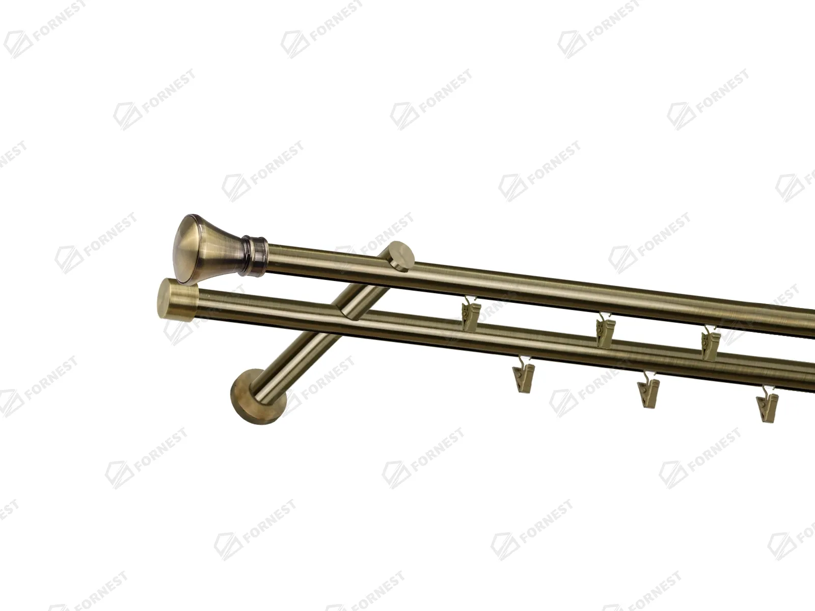 Garniža 19x19mm - drážková tyč - 2rady - KOLOSEO - antik