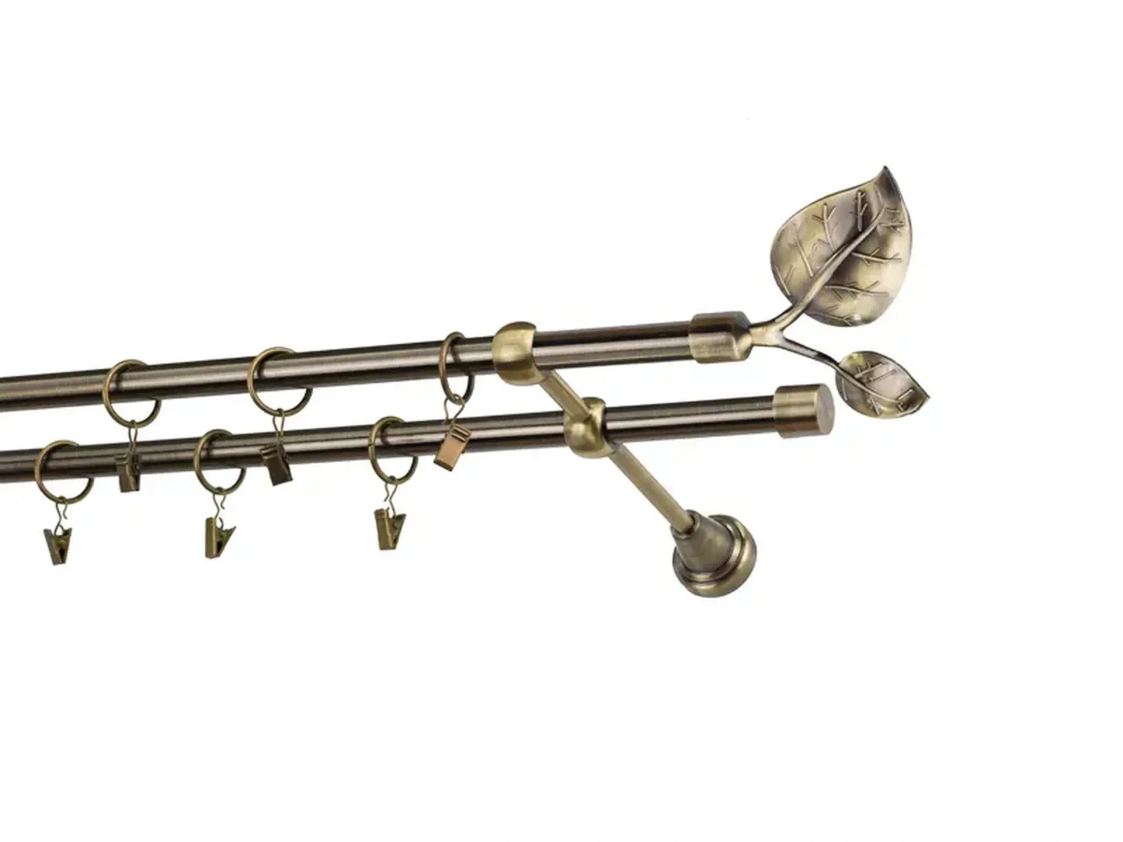 Garniže 16x16mm - dvojradové - LIST VEĽKÝ - antik