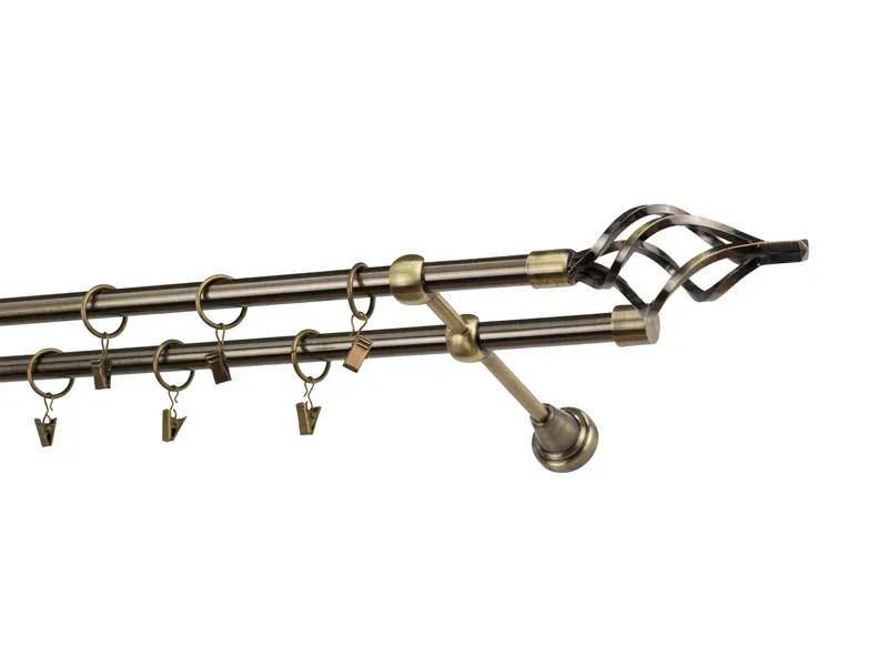 Garniže 16x16mm - dvojradové - GUĽA AZUR - antik