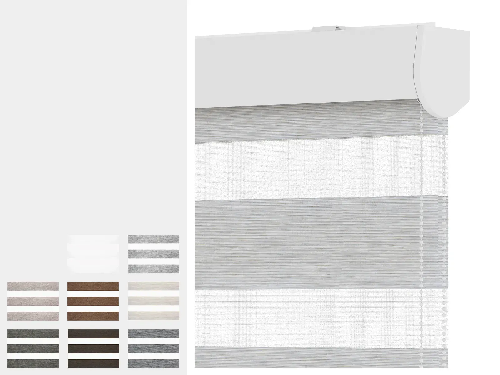 Roleta NOBLE - deň a noc - látka MALORKA