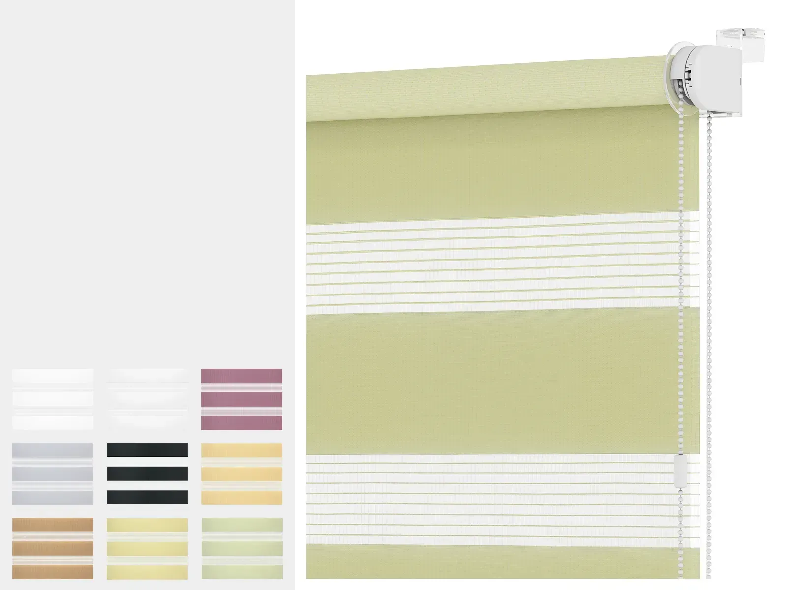 Roleta MINI - deň a noc - látka STANDARD