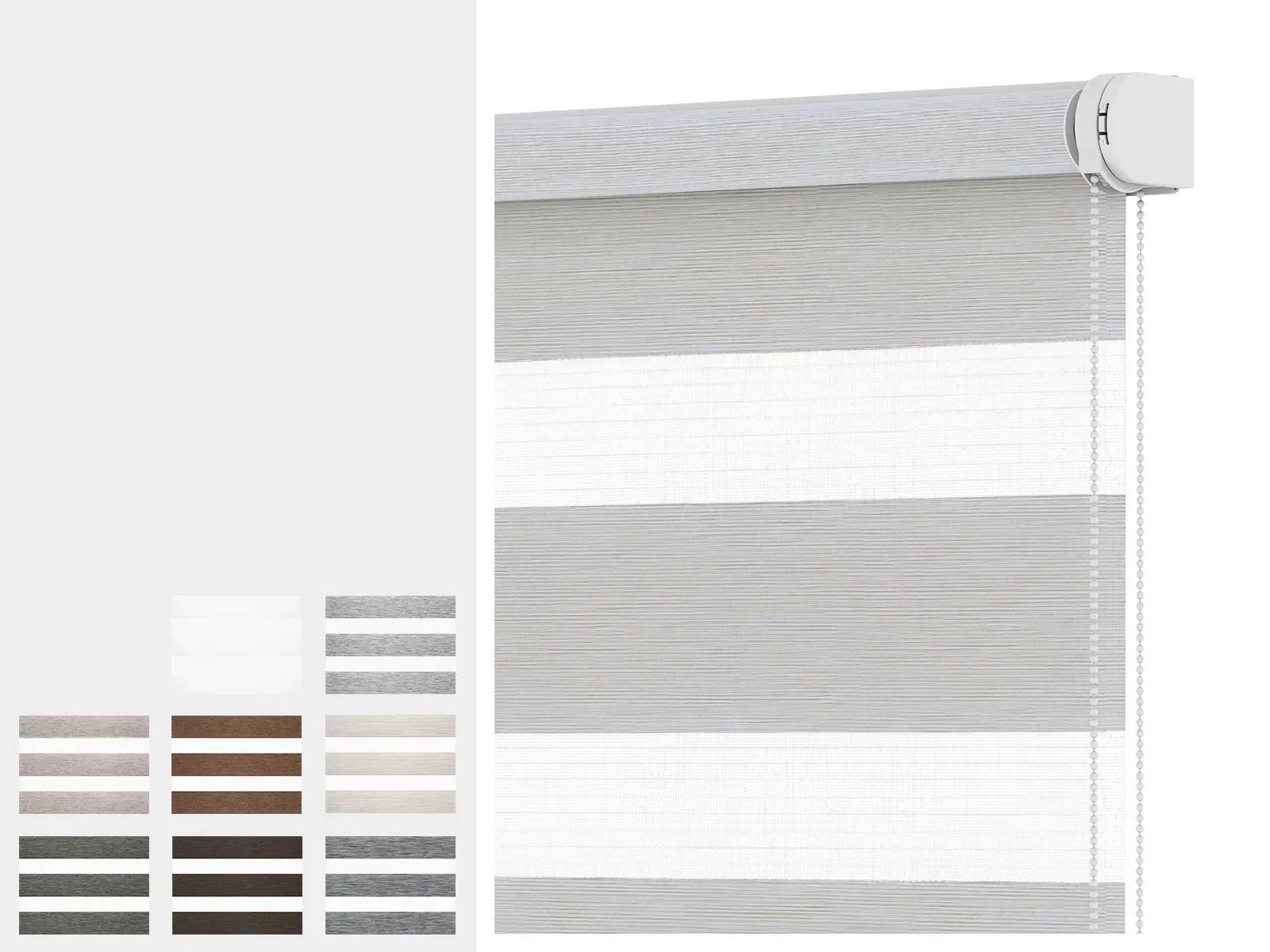 Roleta SOLID S - deň a noc - látka MALORKA