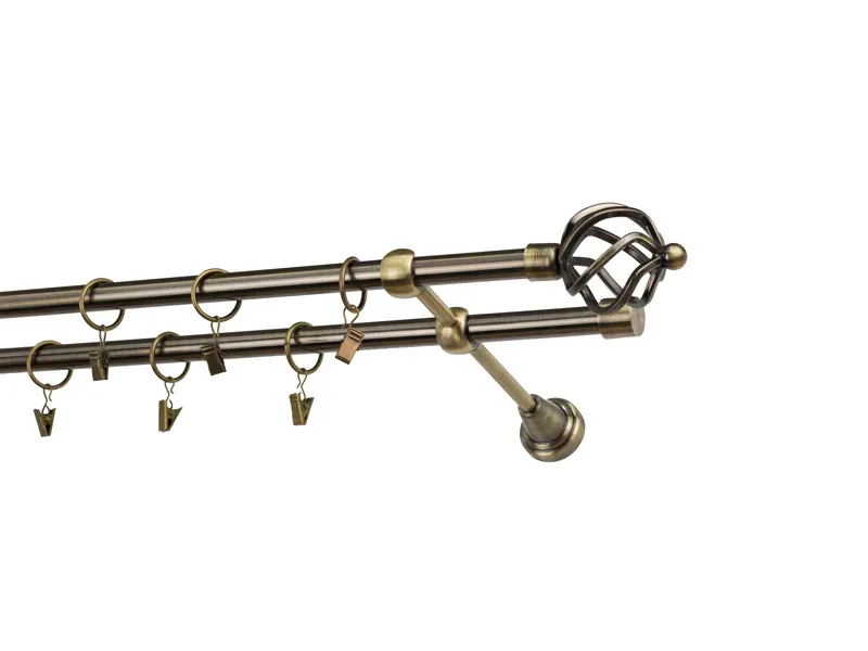 Garniže 16x16mm - dvojradové - SPIRAL - antik