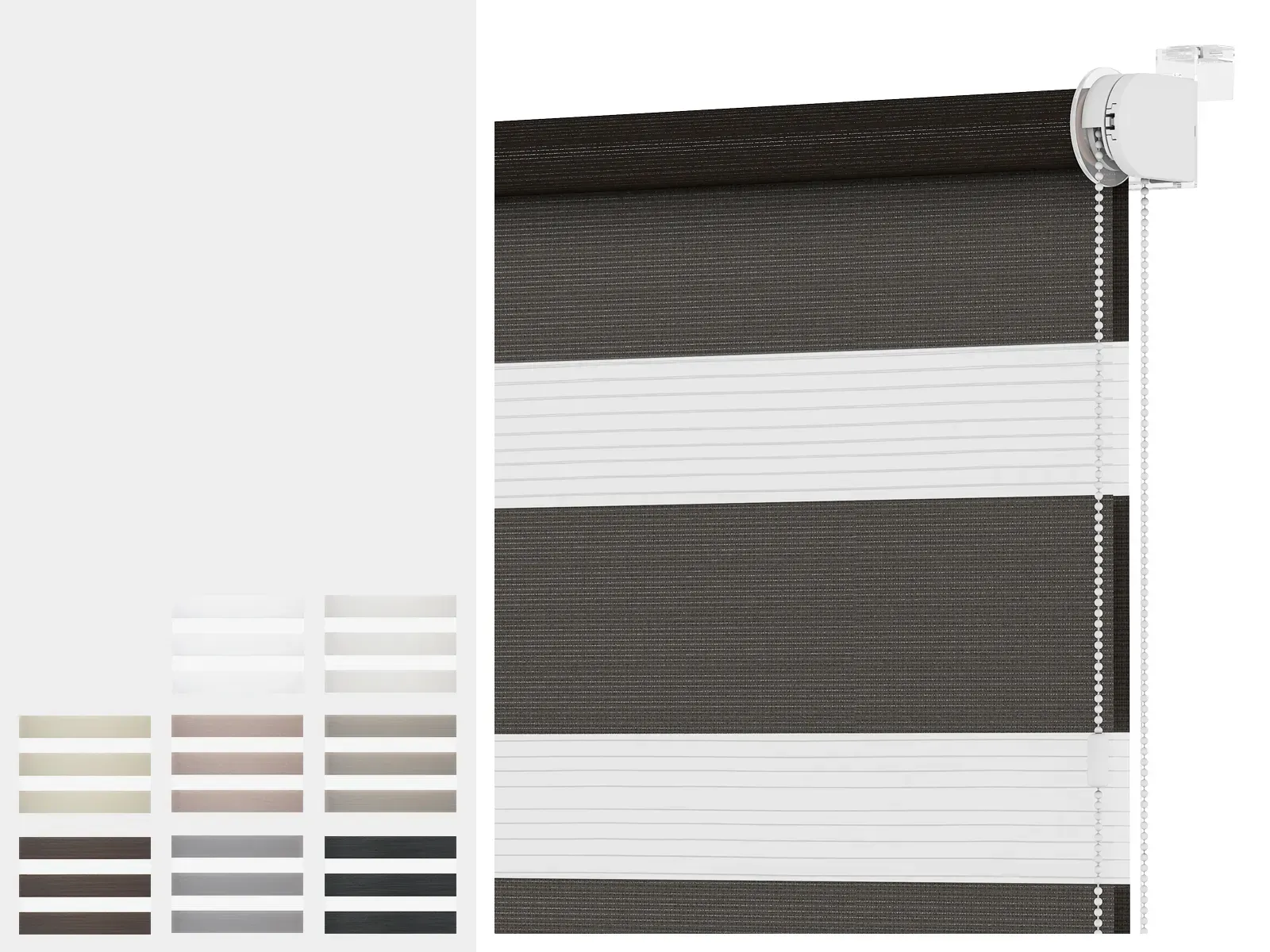 Roleta MINI - deň a noc - látka SUMATRA