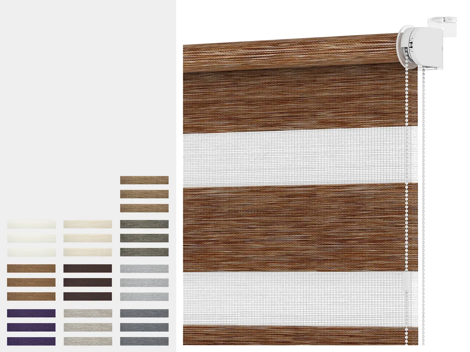 Roleta MINI - deň a noc - látka MAURÍCIUS