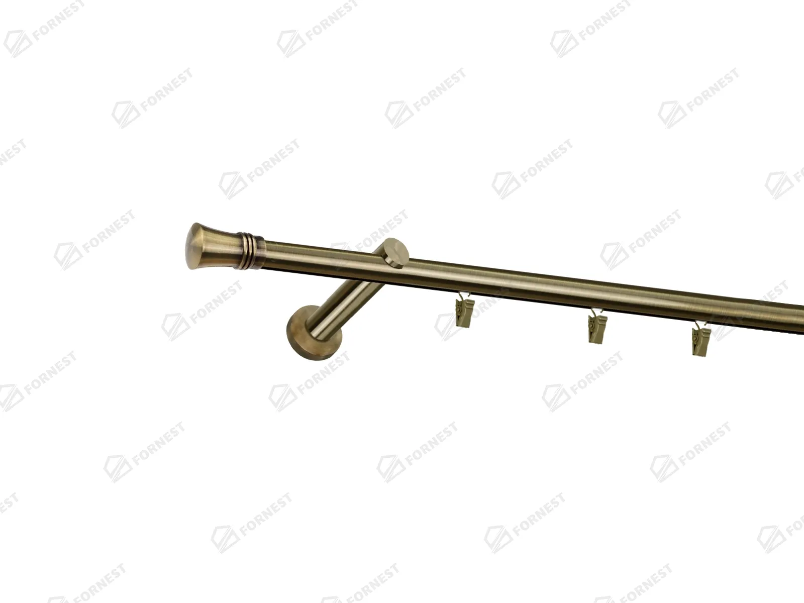 Garniža 19mm - drážková tyč - 1rad - CAPRI - antik