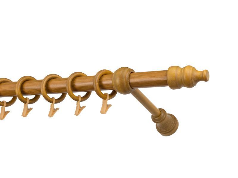 Garniže drevená 28mm jednoradové - DUB ZLATÝ