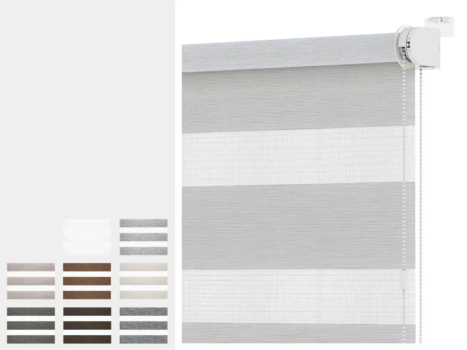 Roleta MINI - deň a noc - látka MALORKA