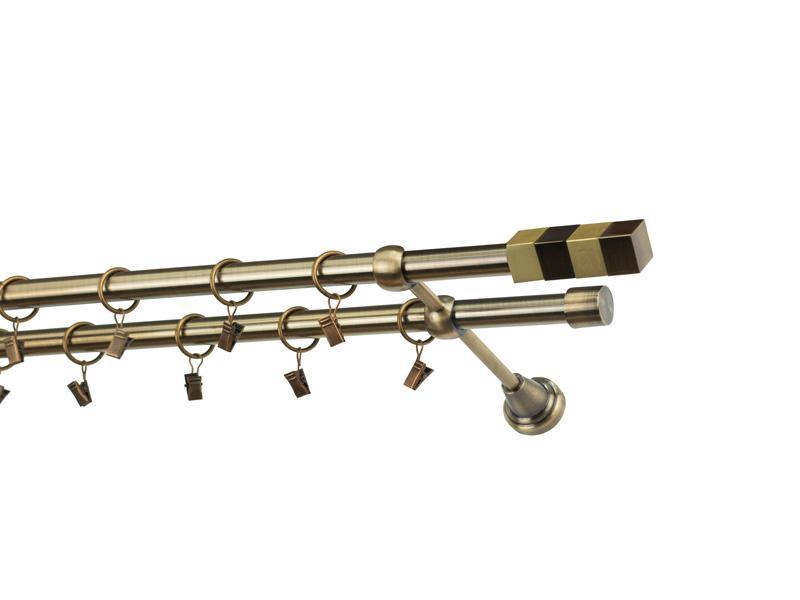 Garniže 19x19mm - dvojradové - QUADRO - antik