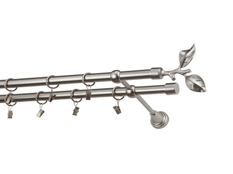 Garniže 19x19mm - dvojradové - LIST ROSE - satin