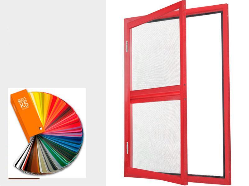 Sieťky na DVERE - pántové v ráme SMART - farby RAL