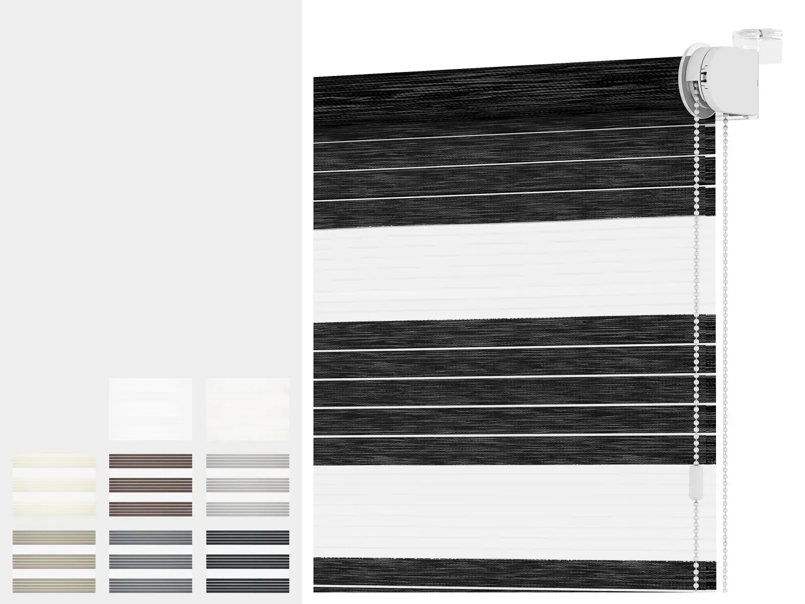 Roleta MINI - deň a noc - látka RODOS