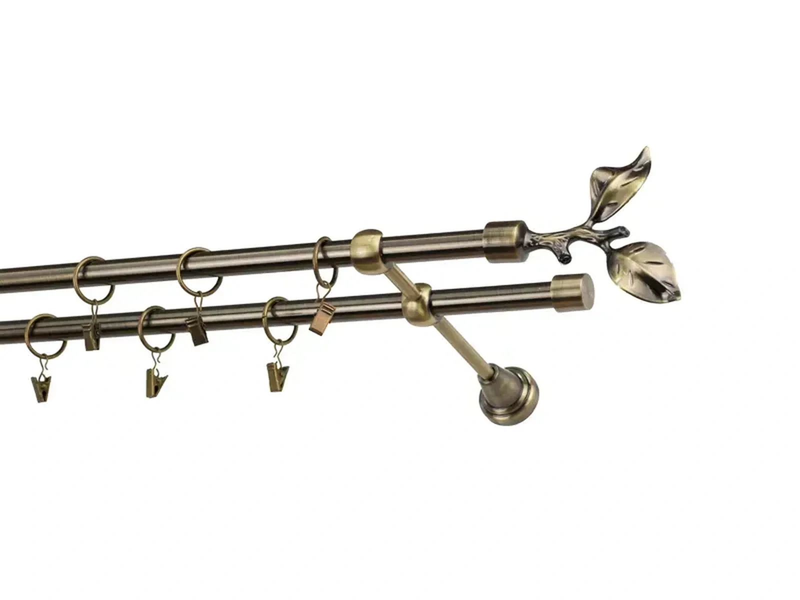 Garniže 16x16mm - dvojradové - LIST ROSE - antik