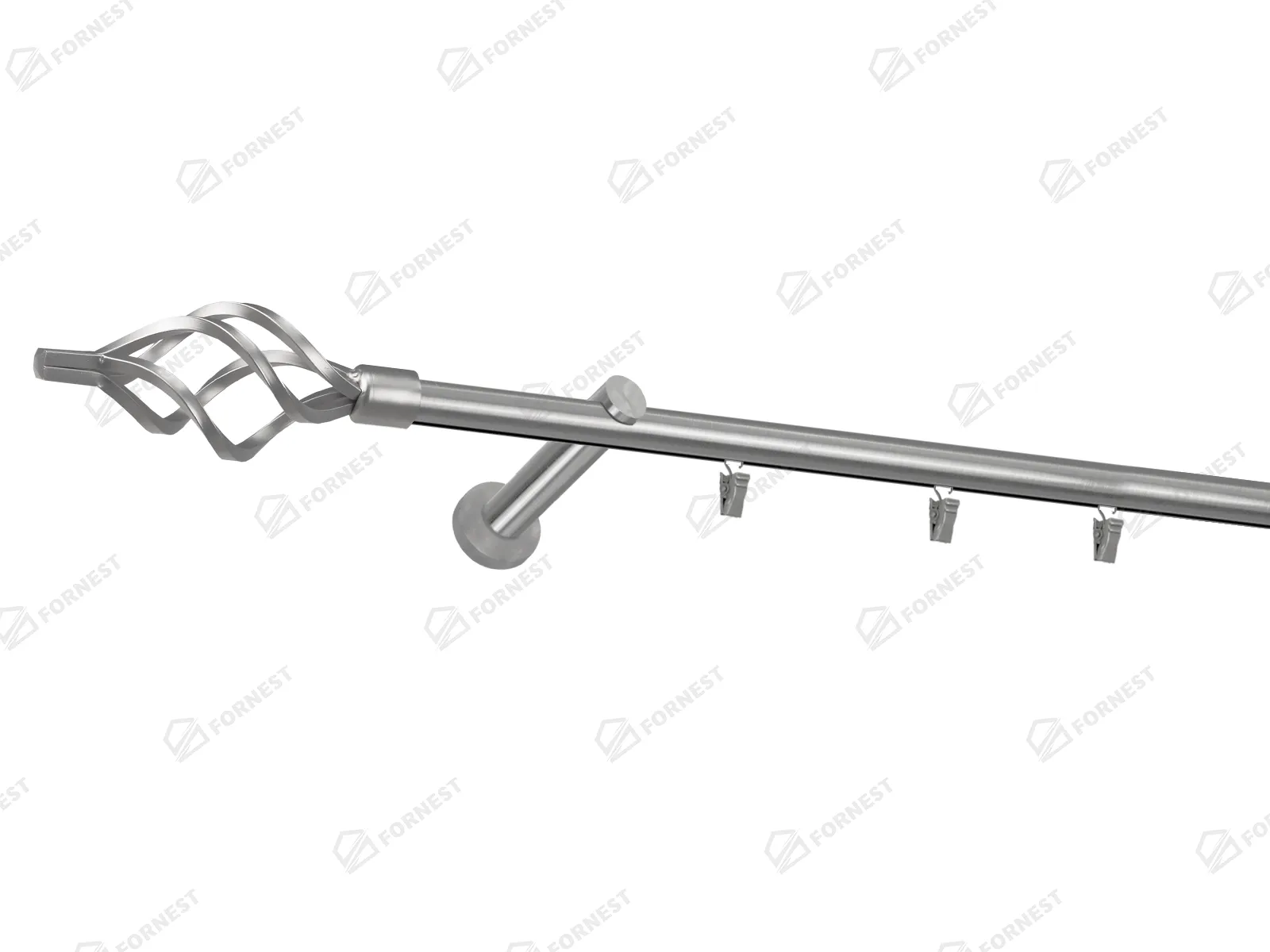 Garniža 19mm - drážková tyč - 1rad - GUĽA AZUR - satin