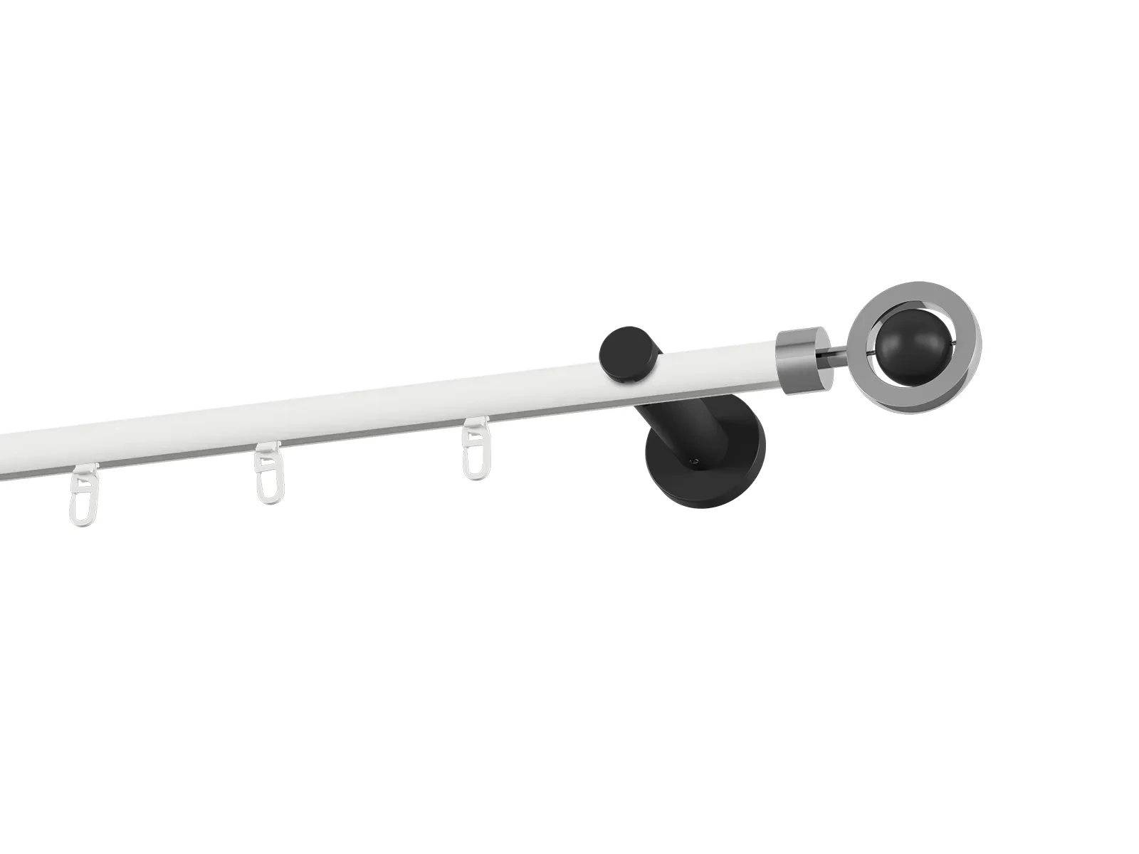 Garniža 19mm drážková tyč - 1rad - SFERA - bielo čierna