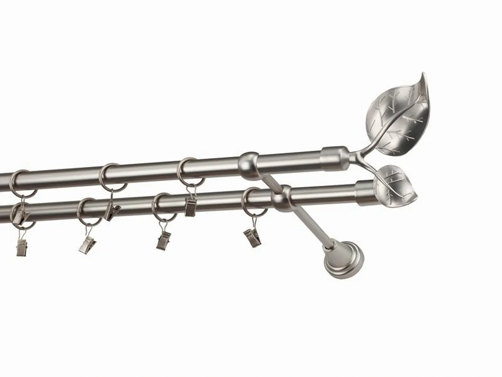 Garniže 19x19mm - dvojradové - LIST VEĽKÝ - satin