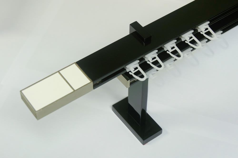 Garniže SQUARE LINE čierna - dvojradové - BOSS biela koža