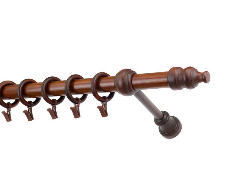 Garniže drevená 28mm jednoradové - ORECH