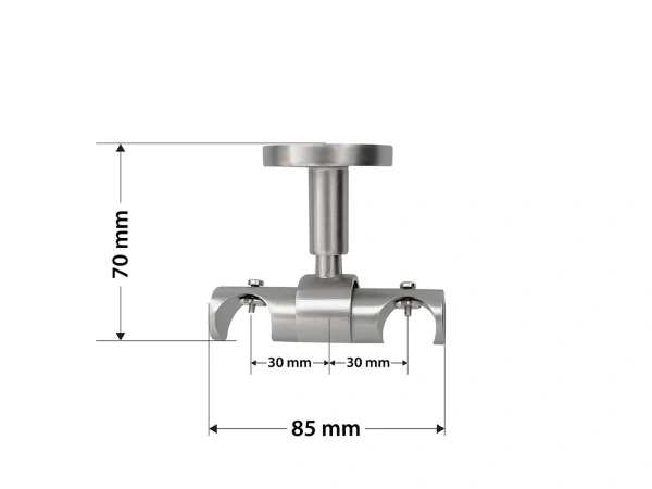 Garniža 19x19mm - drážková tyč - 2rady - BELUNO - satin 4