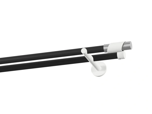 Garniža 19x19mm obyčajná tyč - 2rady - PARIS - čierno biela 1