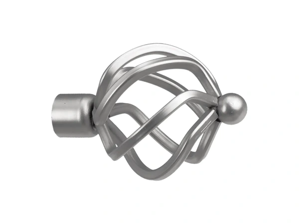 Garniža 19mm - drážková tyč - 1rad - SPIRAL - satin 2