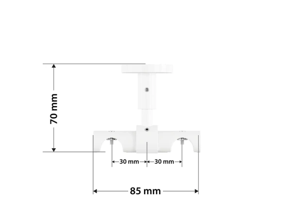Garniža 19x19mm drážková tyč - 2rady - PARIS - čierno biela 5