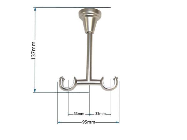 Garniže 19x19mm - dvojradové - CYLINDER - satin 4