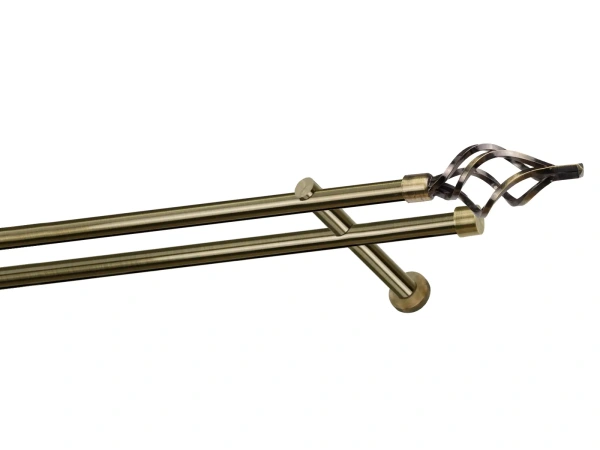 Garniža 19x19mm - drážková tyč - 2rady - GUĽA AZUR - antik 1