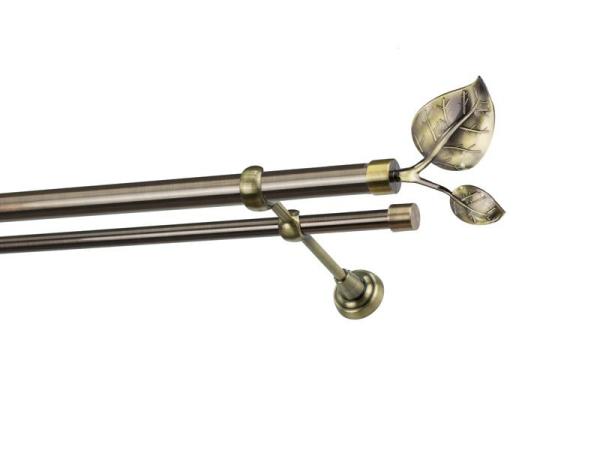 Garniže 25x16mm - dvojradové - LIST VEĽKÝ antik 1