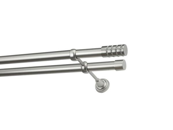 Garniže 25x25mm - dvojradové - CYLINDER CRYSTAL - satin 1