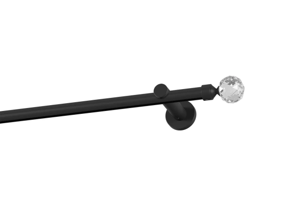 Garniža 19mm drážková tyč - 1rad - GUĽA CRYSTAL - čierna 1