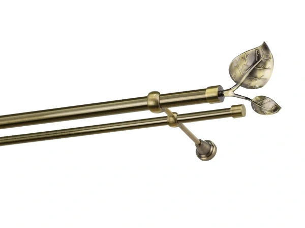 Garniže 25x16mm - dvojradové - LIST VEĽKÝ antik 1