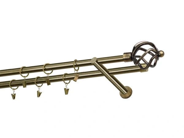 Garniže 19x19mm - dvojradové - SPIRAL - antik