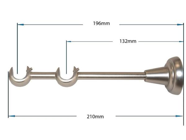 Garniže 16x16mm - dvojradové - CYLINDER - satin 2