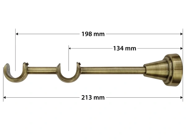 Garniže 19x19mm - dvojradové - TRAPEZIUM - antik 4