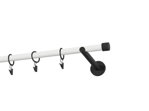 Garniža 19mm obyčajná tyč - 1rad - PULLO - bielo čierna