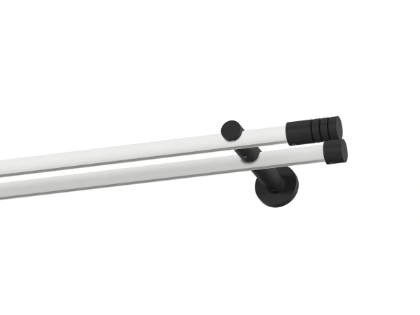 Garniža 19x19mm drážková tyč - 2rady - TECHNO - bielo čierna 1