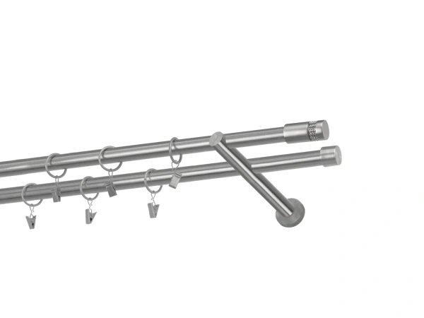 Garniže 19x19mm - dvojradové - CYLINDER CRYSTAL - satin