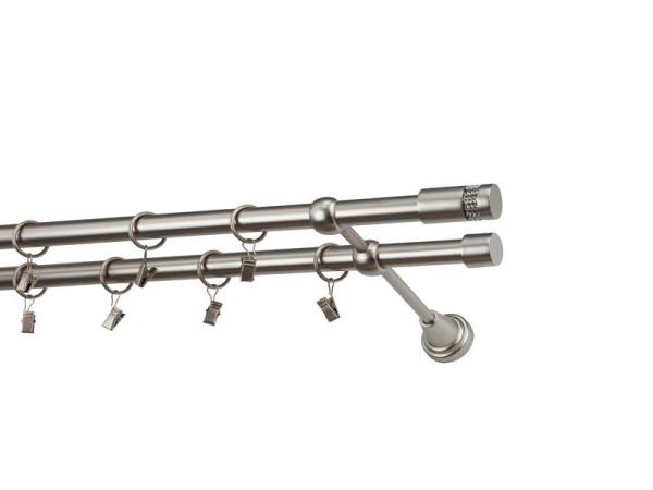 Garniže 19x19mm - dvojradové - CYLINDER CRYSTAL - satin