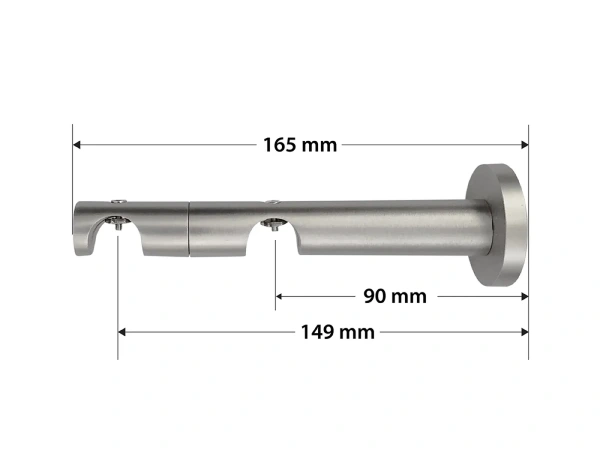 Garniža 19x19mm - drážková tyč - 2rady - PULLO - satin 3