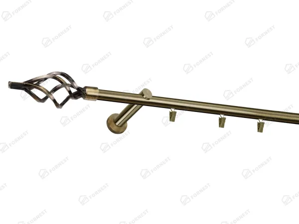 Garniža 19mm - drážková tyč - 1rad - GUĽA AZUR - antik