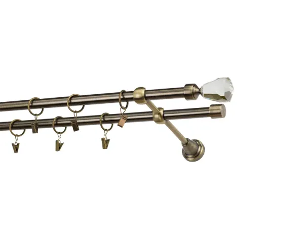 Garniže 16x16mm - dvojradové - CRYSTAL CONE - antik