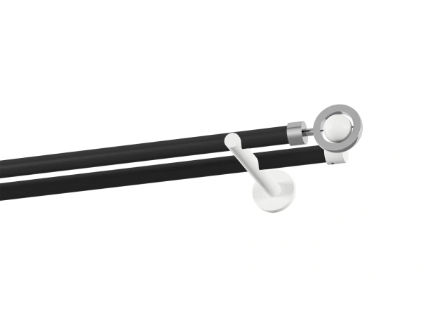 Garniža 19x19mm obyčajná tyč - 2rady - SFERA - čierno biela 1