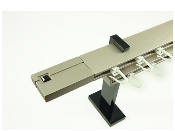 Garniže SQUARE LINE - dvojradové - KRYSTAL čierny