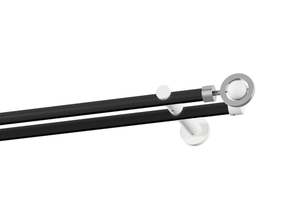 Garniža 19x19mm drážková tyč - 2rady - SFERA - čierno biela 1