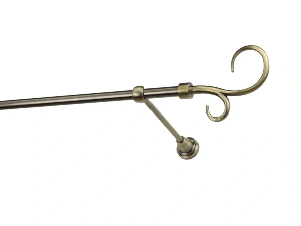 Garniže 16mm - jednoradové - HÁK DVOJITÝ - antik 1