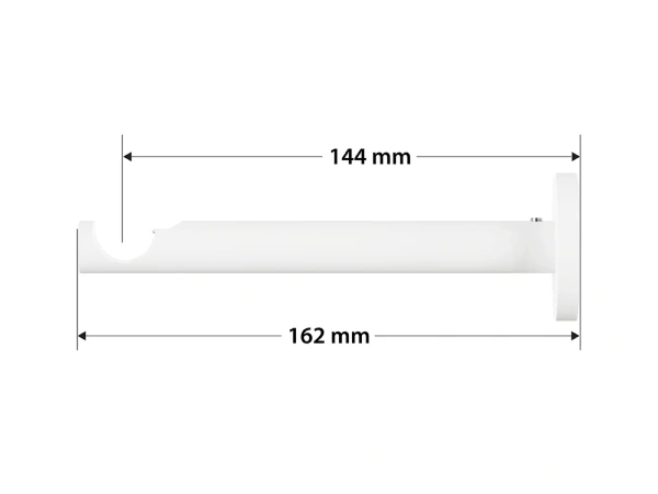 Garniža 19mm obyčajná tyč - 1rad - PULLO - biela 3