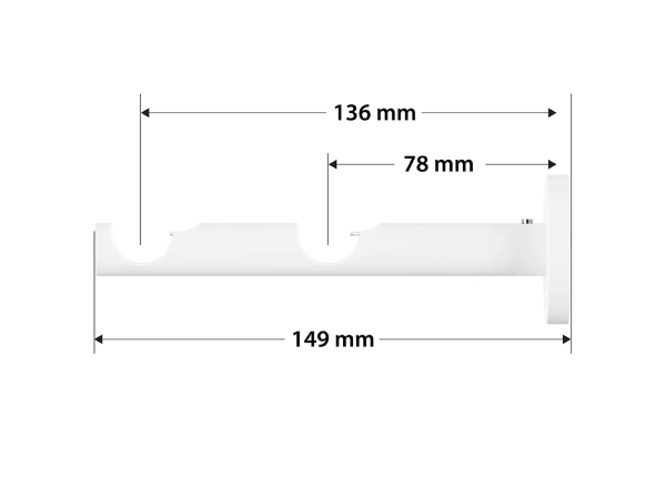 Garniža 19x19mm obyčajná tyč - 2rady - SFERA - čierno biela 3